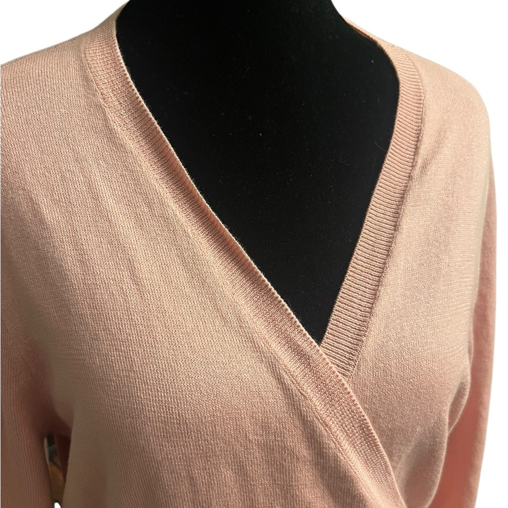 J.Crew Mercantile Pink Wrap Cardigan Sweater L - Picture 5 of 8